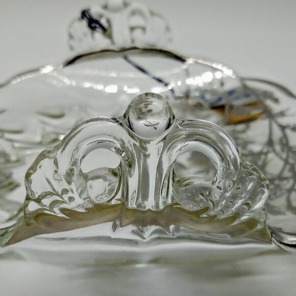 Silver City Glass Sterling Crystal Double-Handle Dish NWT - Picture 5 of 8